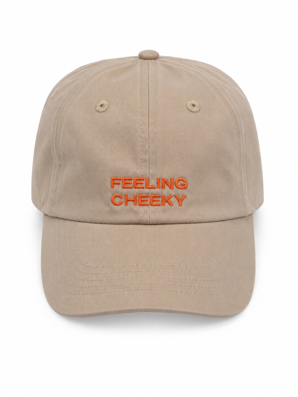 Morphe Feeling Cheeky Dad Hat Beige Embroidered Adjustable Baseball Cap NWT
